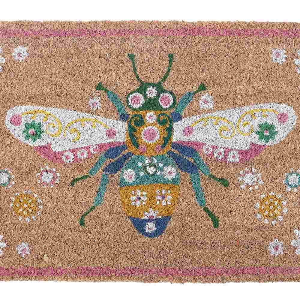 Something Different - Natural Floral Bee Paillasson - Multicolore
